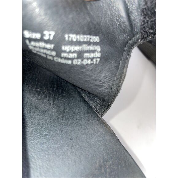 DANSKO Black Leather Buckle/Strap Wedge Shoes Sandals Women's Size 6.5-7 EU 37‎ - Picture 10 of 14